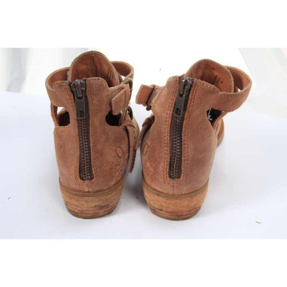 Born Kamilla Boots bootie back zip leather tan women shoes size 7 M - Picture 9 of 13